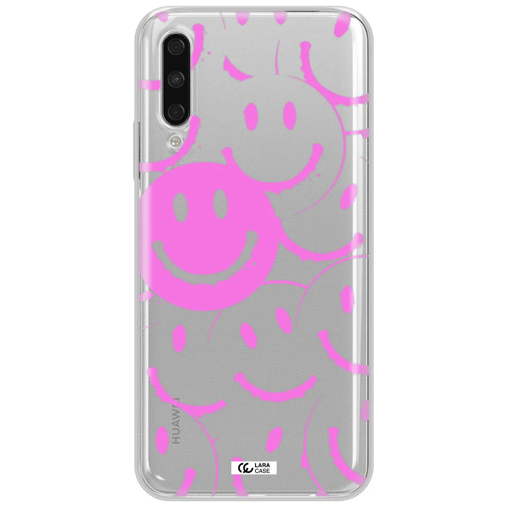 Smile Purple Huawei Y9S Clear Tpu Case