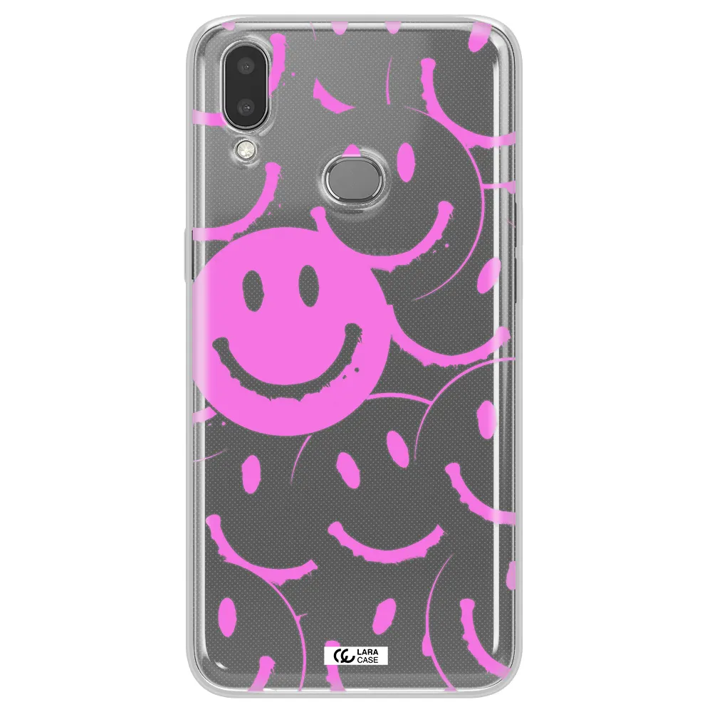 Smile Purple Samsung A10S Clear TPU Case