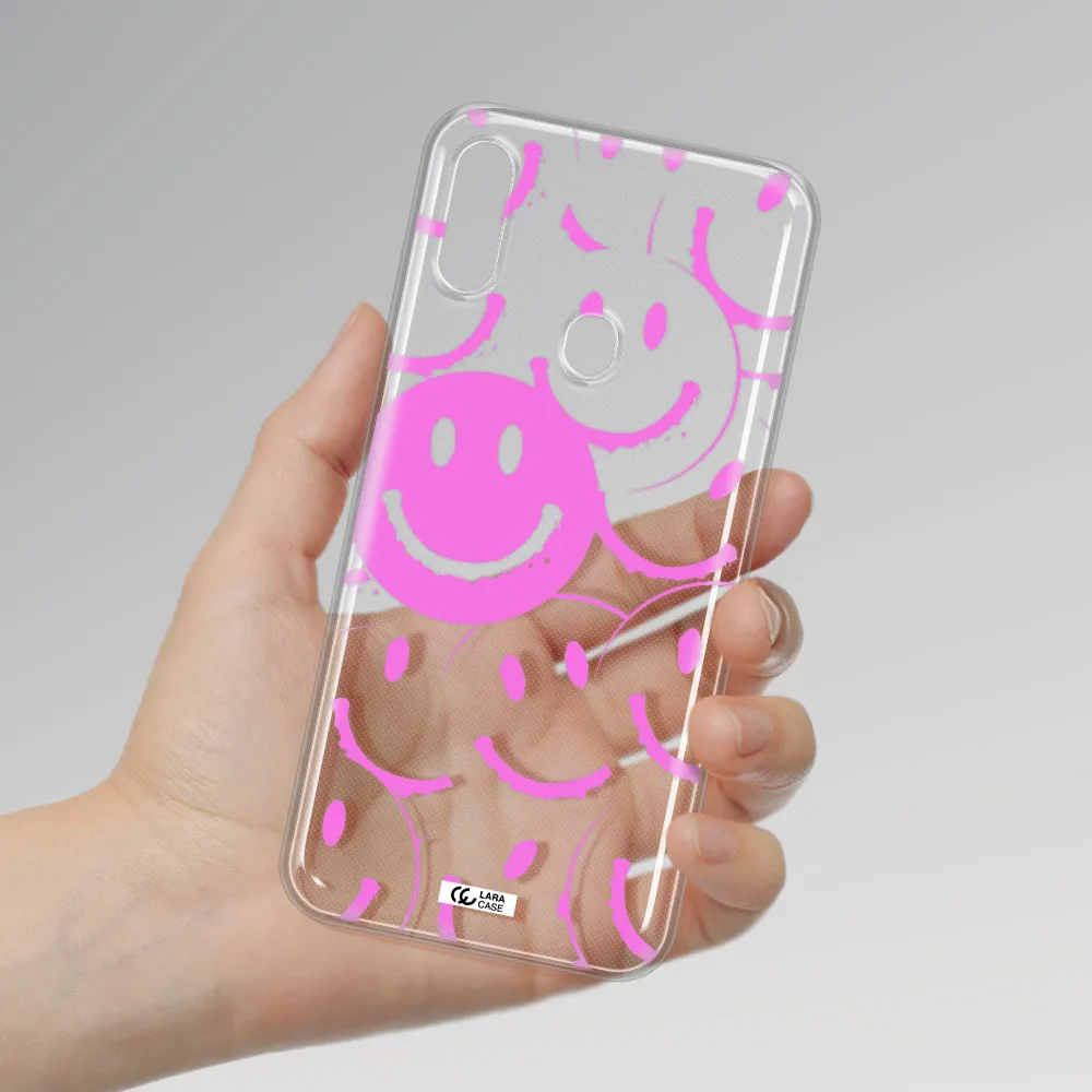 Smile Purple Samsung A11 Clear TPU Case