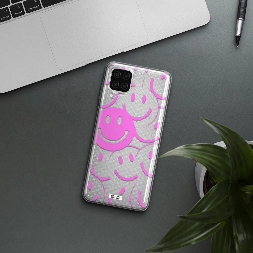 Smile Purple Samsung A12 4g Clear TPU Case