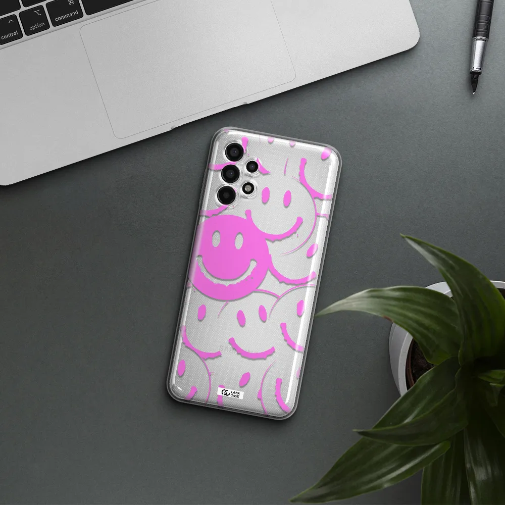 Smile Purple Samsung A13 4g Clear TPU Case