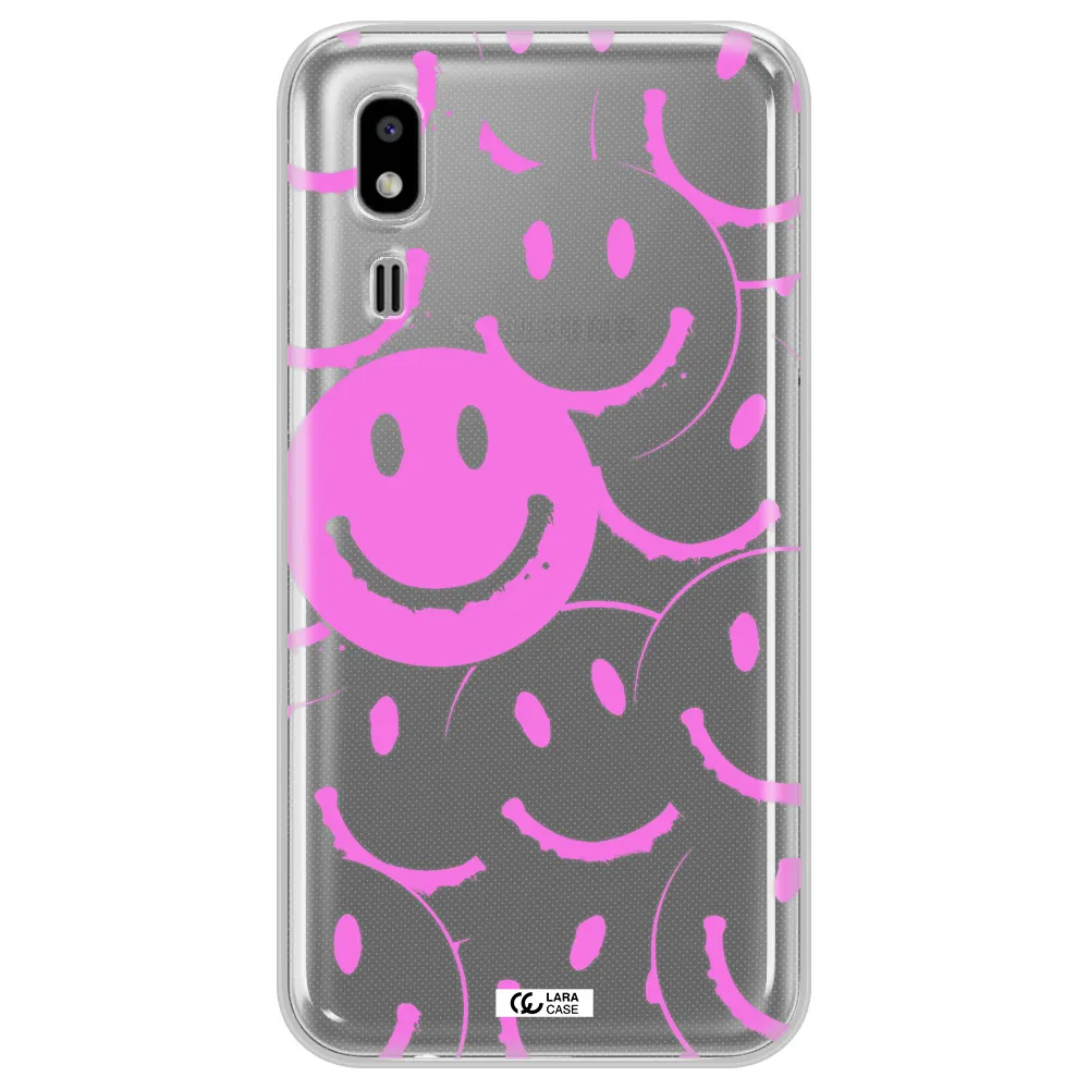 Smile Purple Samsung A2 Core Clear TPU Case