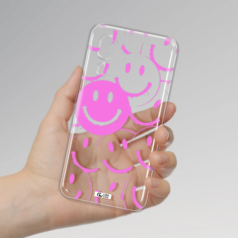 Smile Purple Samsung A2 Core Clear TPU Case