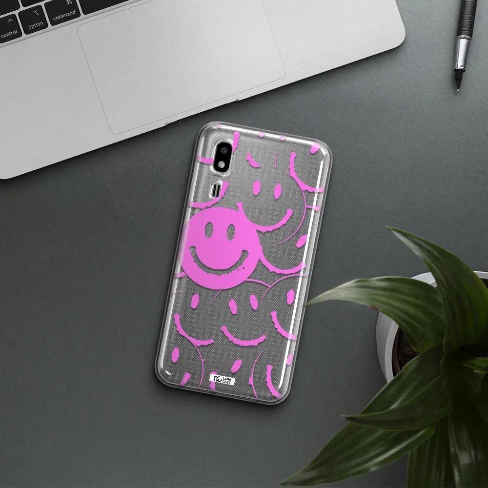 Smile Purple Samsung A2 Core Clear TPU Case