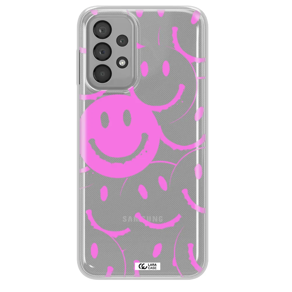 Smile Purple Samsung A33 Clear TPU Case