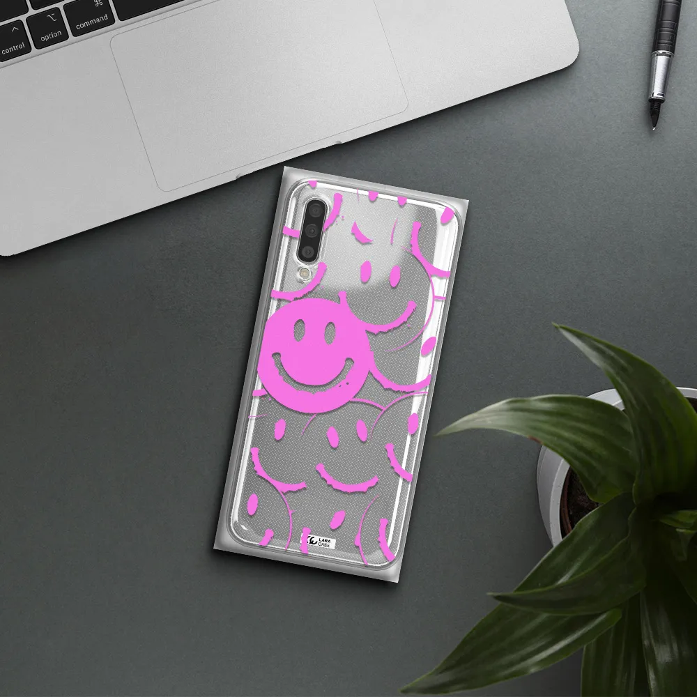 Smile Purple Samsung A50S Clear Tpu Case
