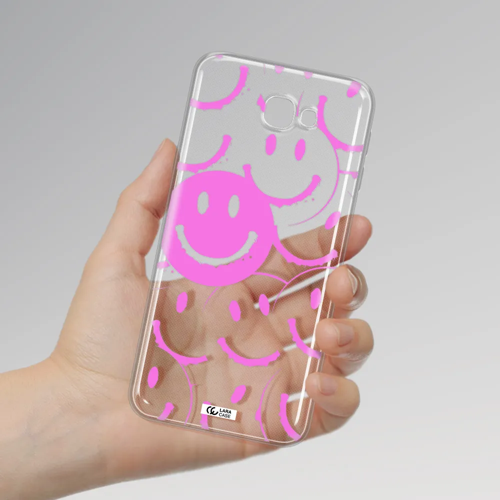 Smile Purple Samsung J5 Prime Clear TPU Case