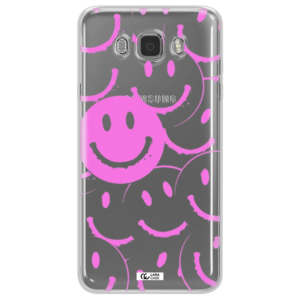 Smile Purple Samsung J7 2016 Clear TPU Case