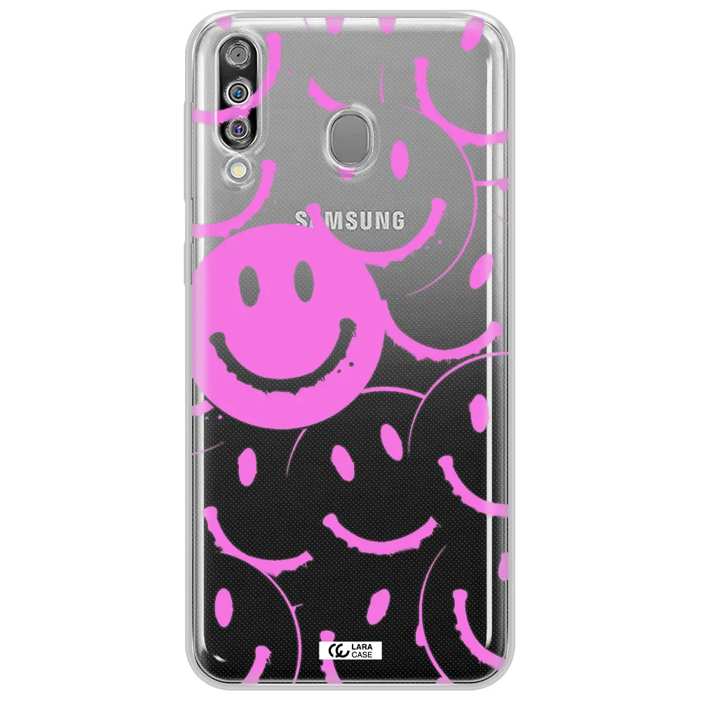 Smile Purple Samsung M30 Clear TPU Case