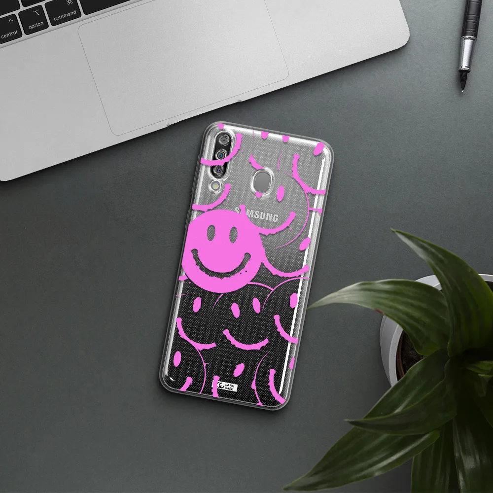 Smile Purple Samsung M30 Clear TPU Case