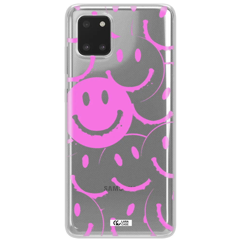 Smile Purple Samsung Note 10 Lite Clear TPU Case