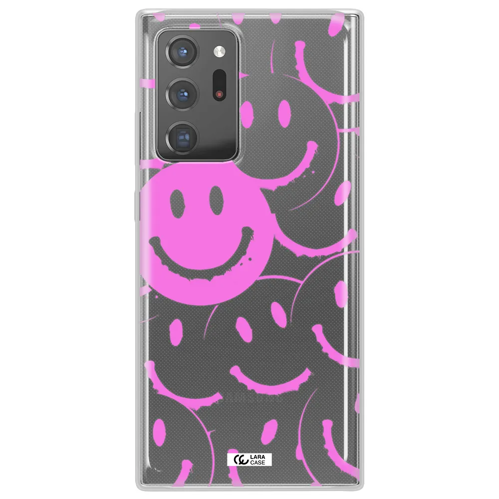 Smile Purple Samsung Note 20 Ultra Clear TPU Case
