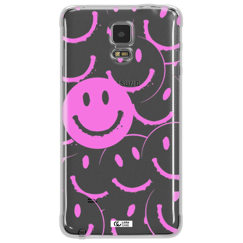 Smile Purple Samsung Note 4 Clear TPU Case