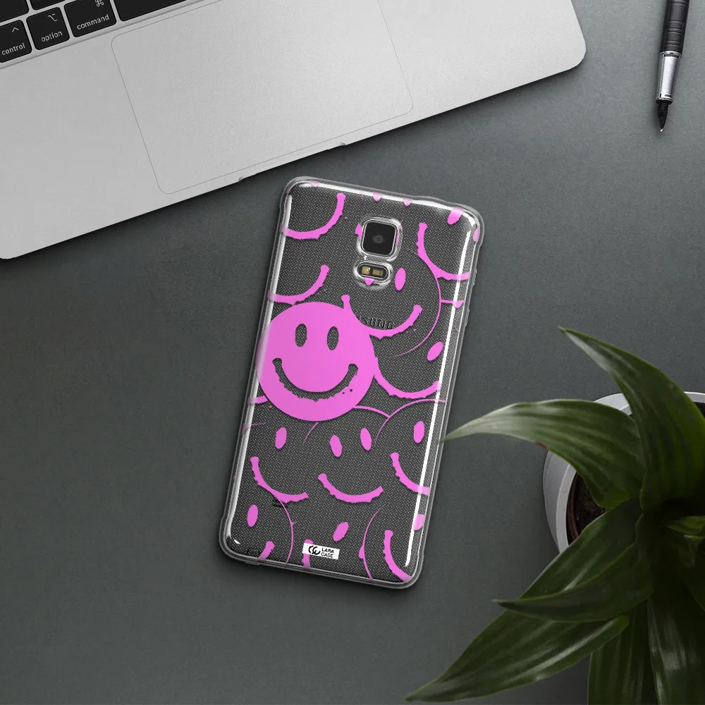 Smile Purple Samsung Note 4 Clear TPU Case