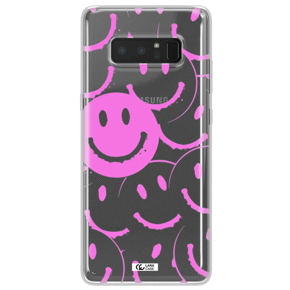 Smile Purple Samsung Note 8 Clear TPU Case