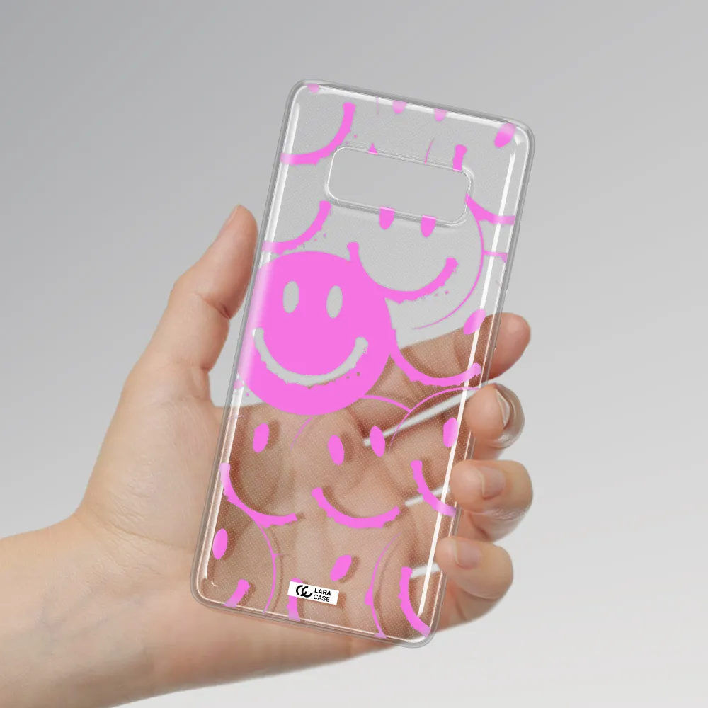 Smile Purple Samsung Note 8 Clear TPU Case
