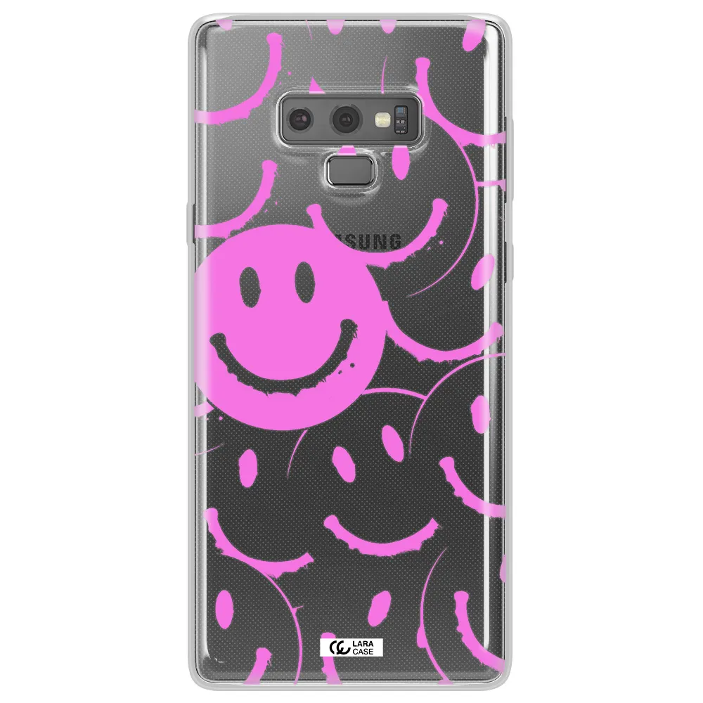 Smile Purple Samsung Note 9 Clear TPU Case
