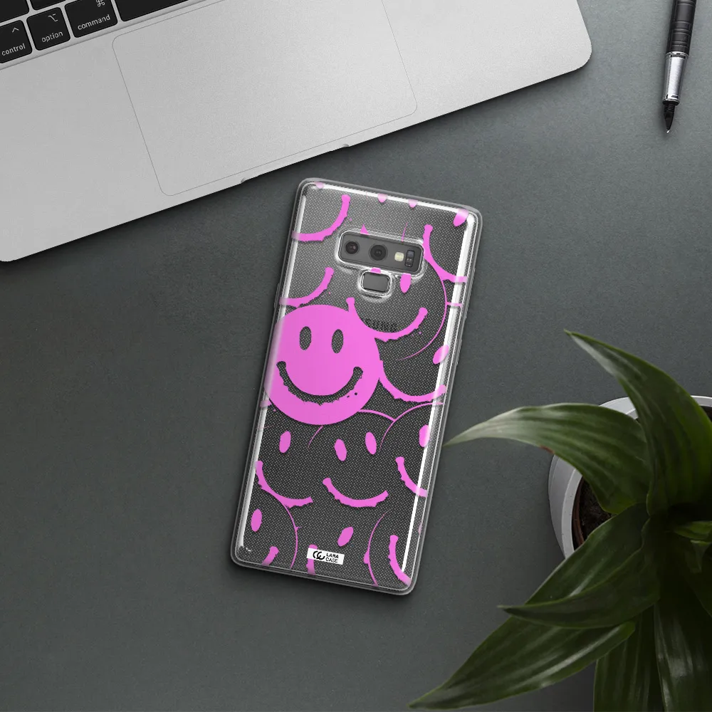 Smile Purple Samsung Note 9 Clear TPU Case