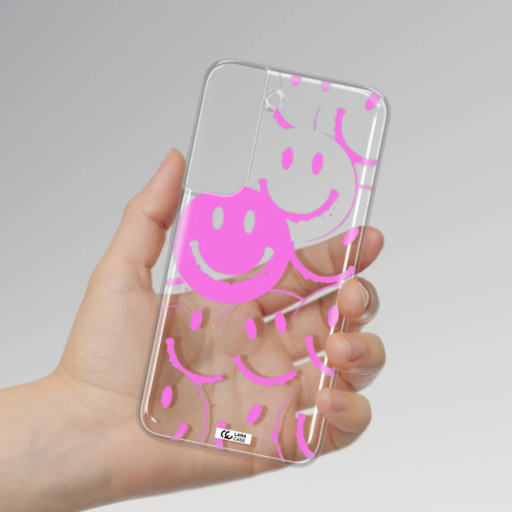 Smile Purple Samsung S 22 Clear TPU Case