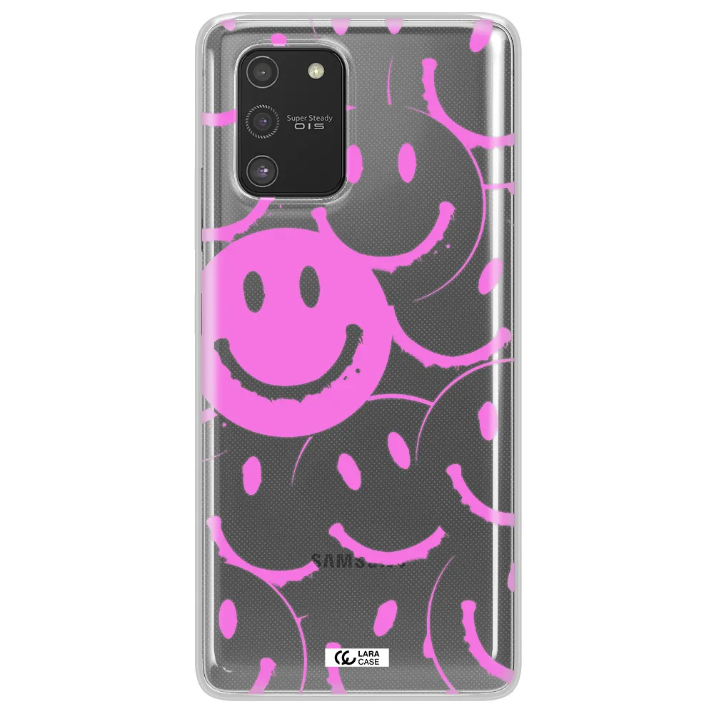 Smile Purple Samsung S10 Lite Clear TPU Case