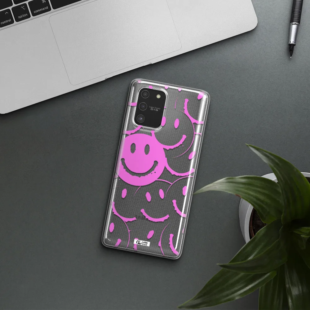 Smile Purple Samsung S10 Lite Clear TPU Case