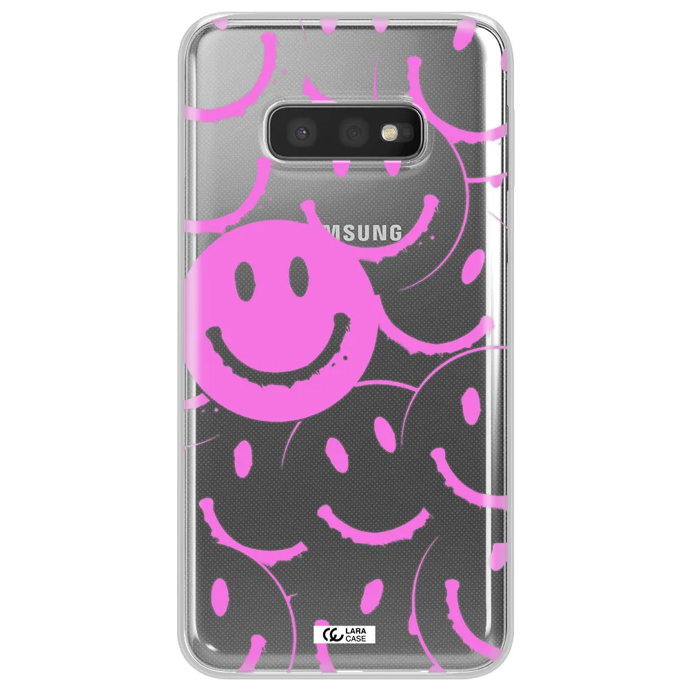 Smile Purple Samsung S10e Clear TPU Case