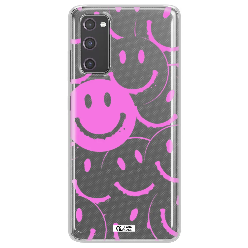 Smile Purple Samsung S20 Fe Clear TPU Case