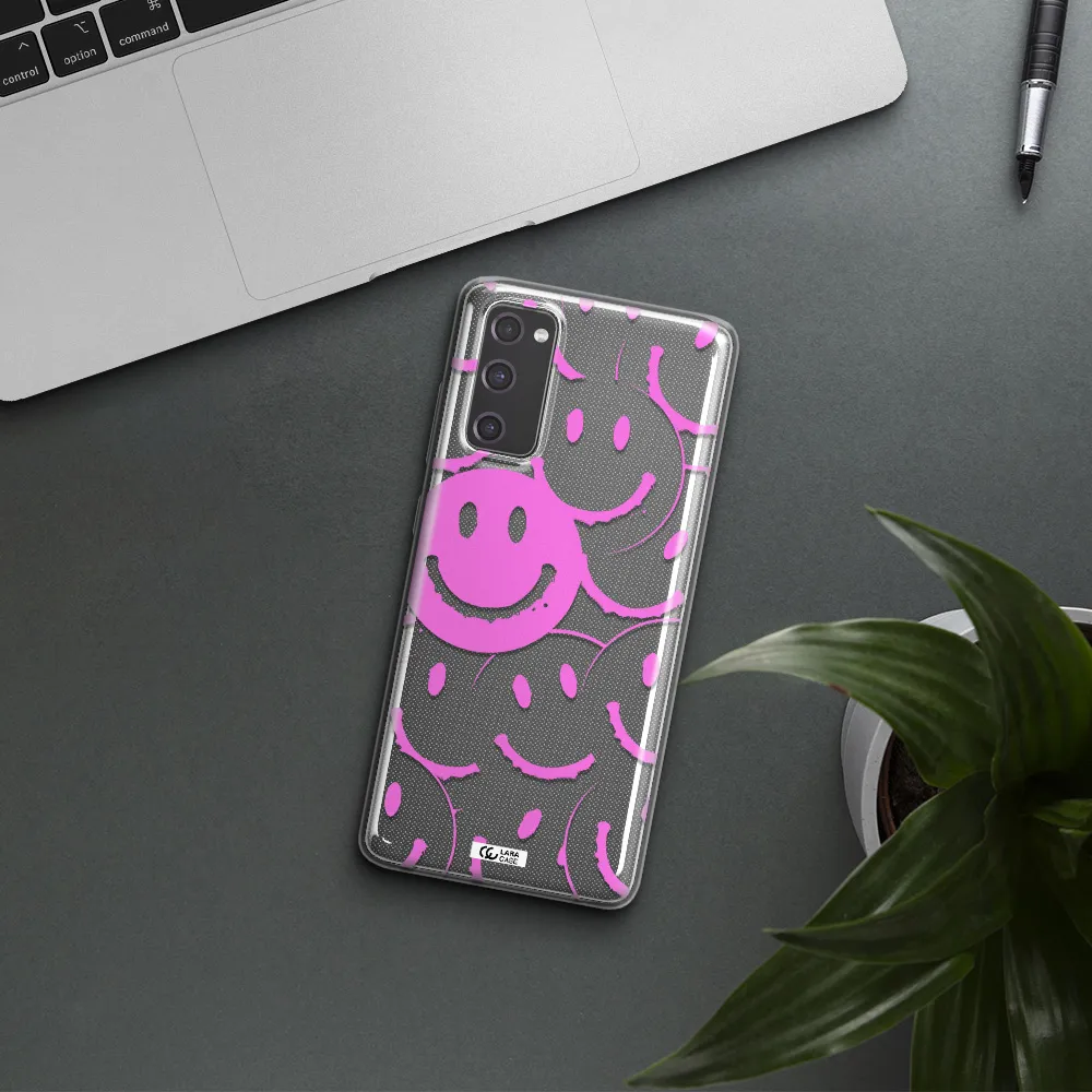 Smile Purple Samsung S20 Fe Clear TPU Case