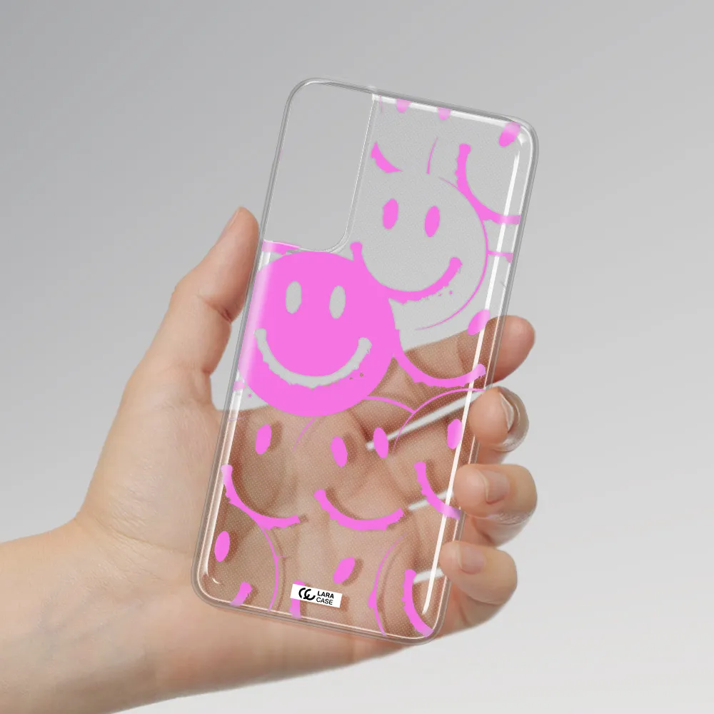 Smile Purple Samsung S21 Plus Clear TPU Case