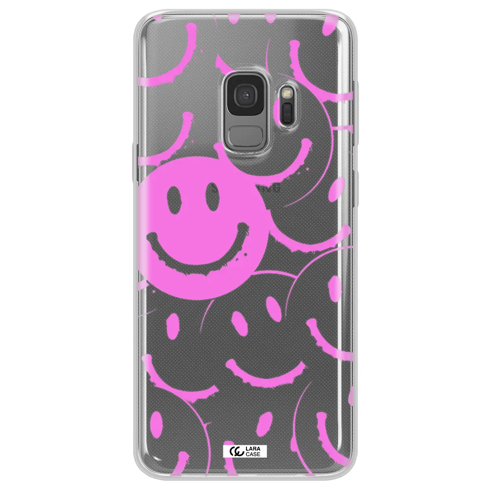 Smile Purple Samsung S9 Clear TPU Case