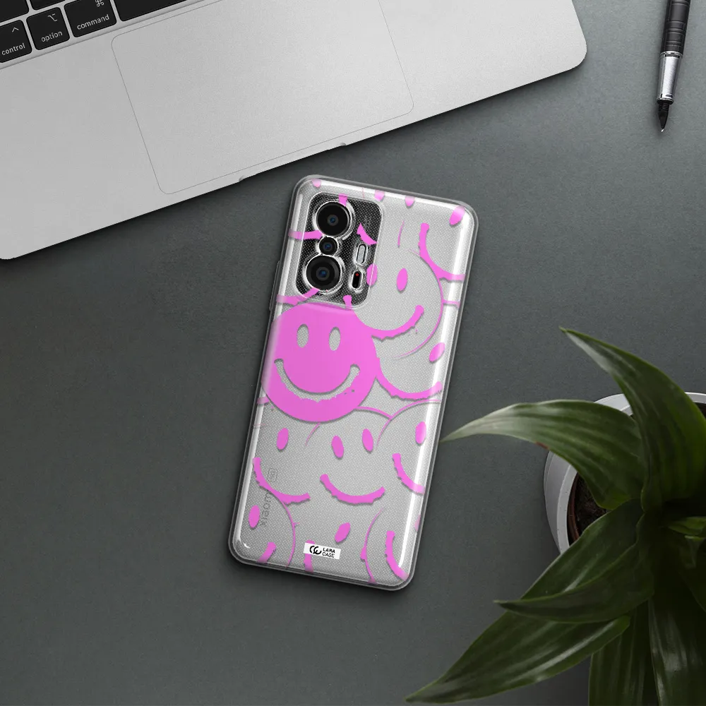 Smile Purple Xiaomi 11T Clear Tpu Case