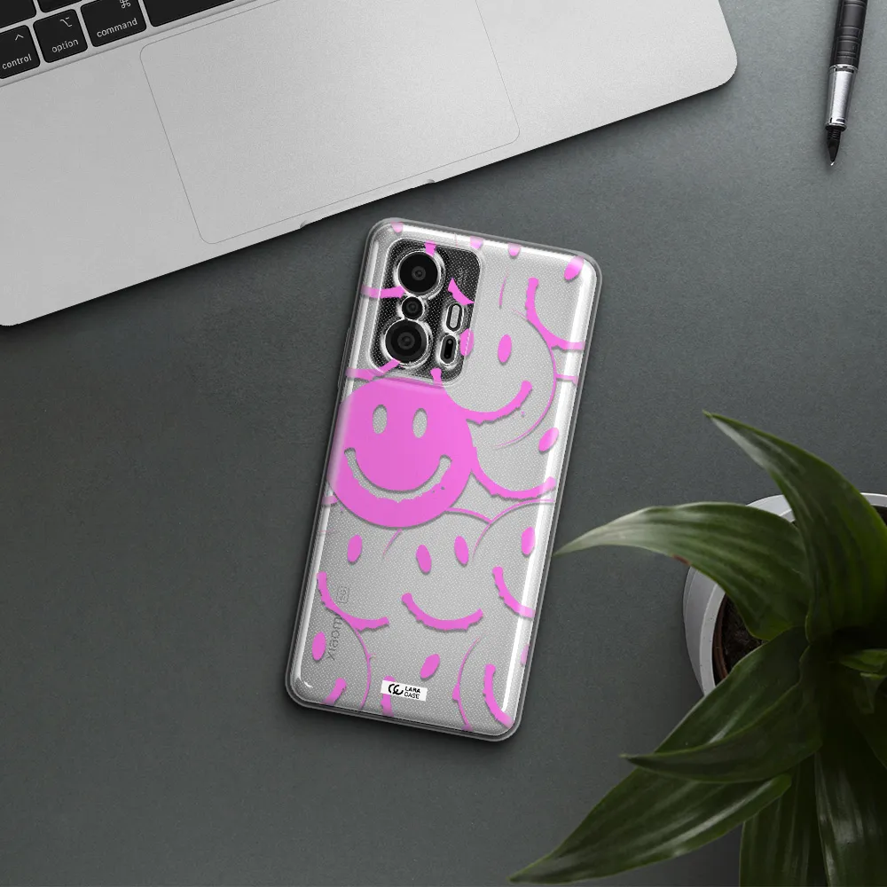Smile Purple Xiaomi 11T Pro Clear Tpu Case