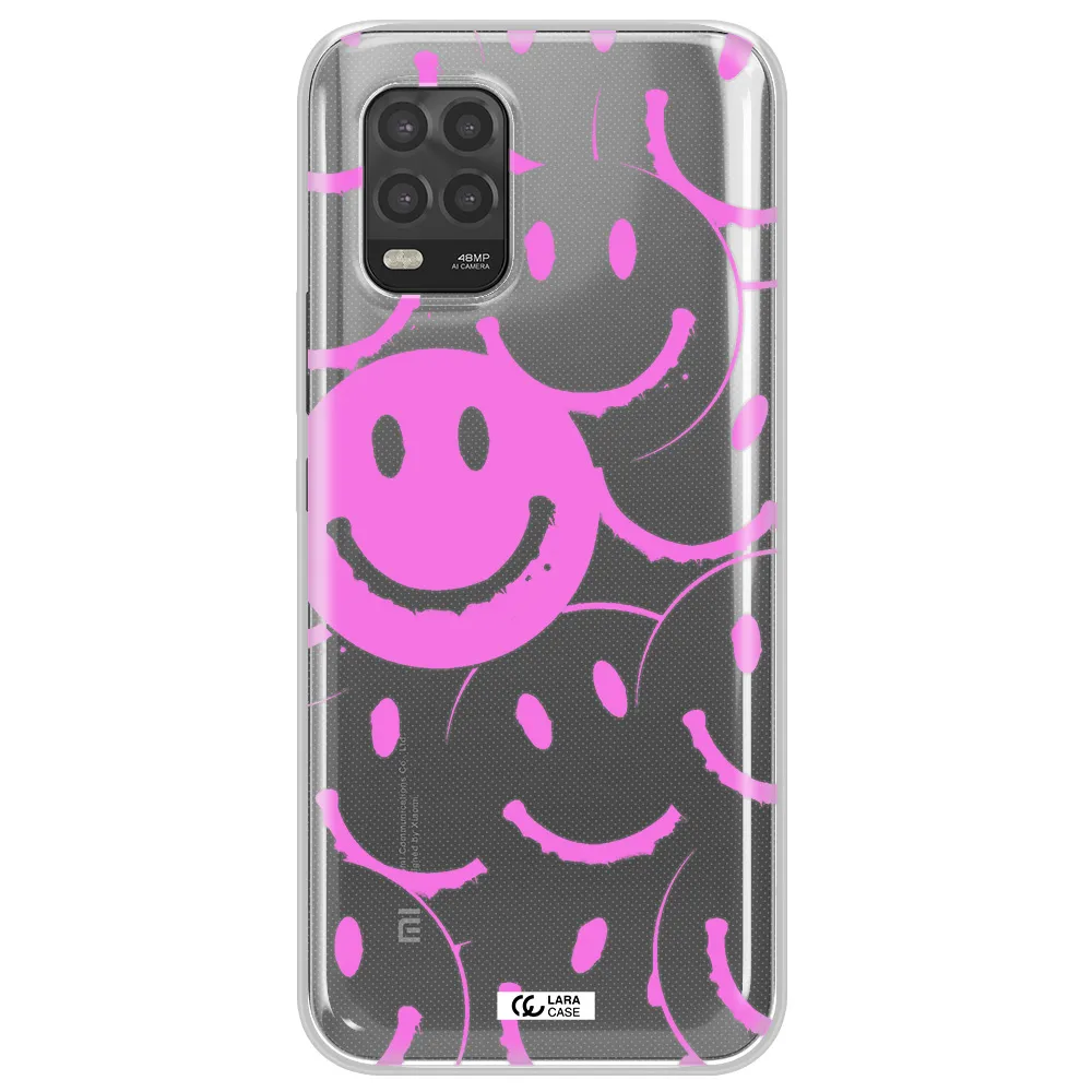 Smile Purple Xiaomi Mi 10 Lite Clear TPU Case