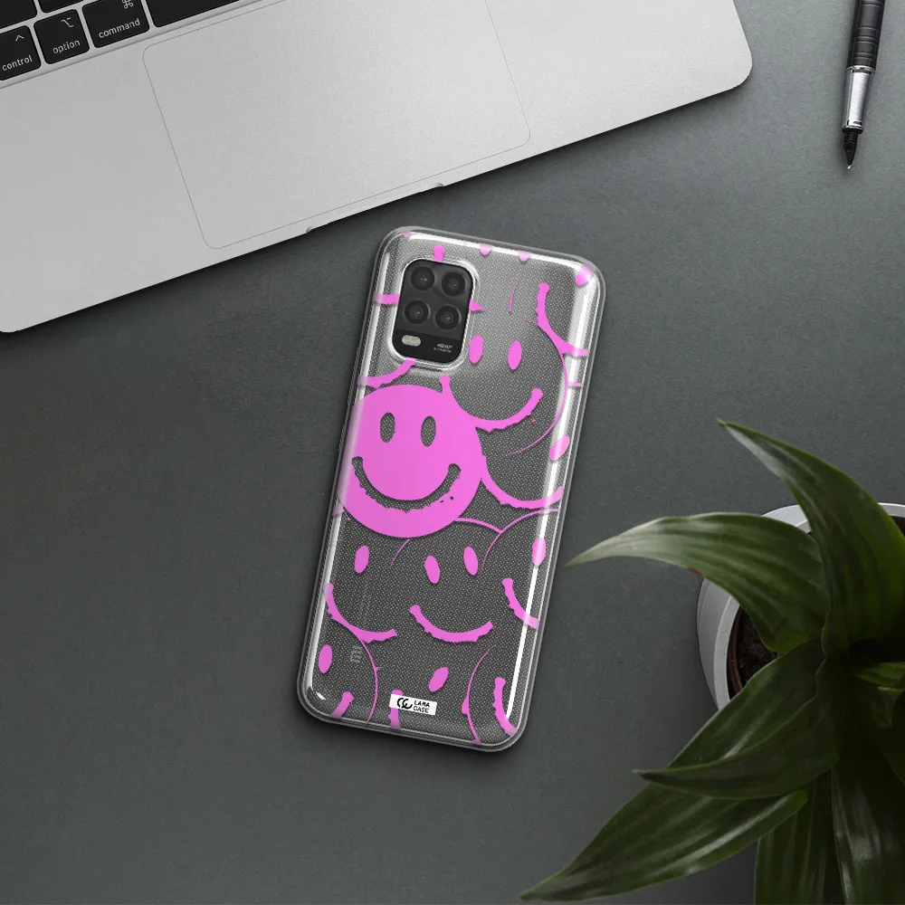 Smile Purple Xiaomi Mi 10 Lite Clear TPU Case