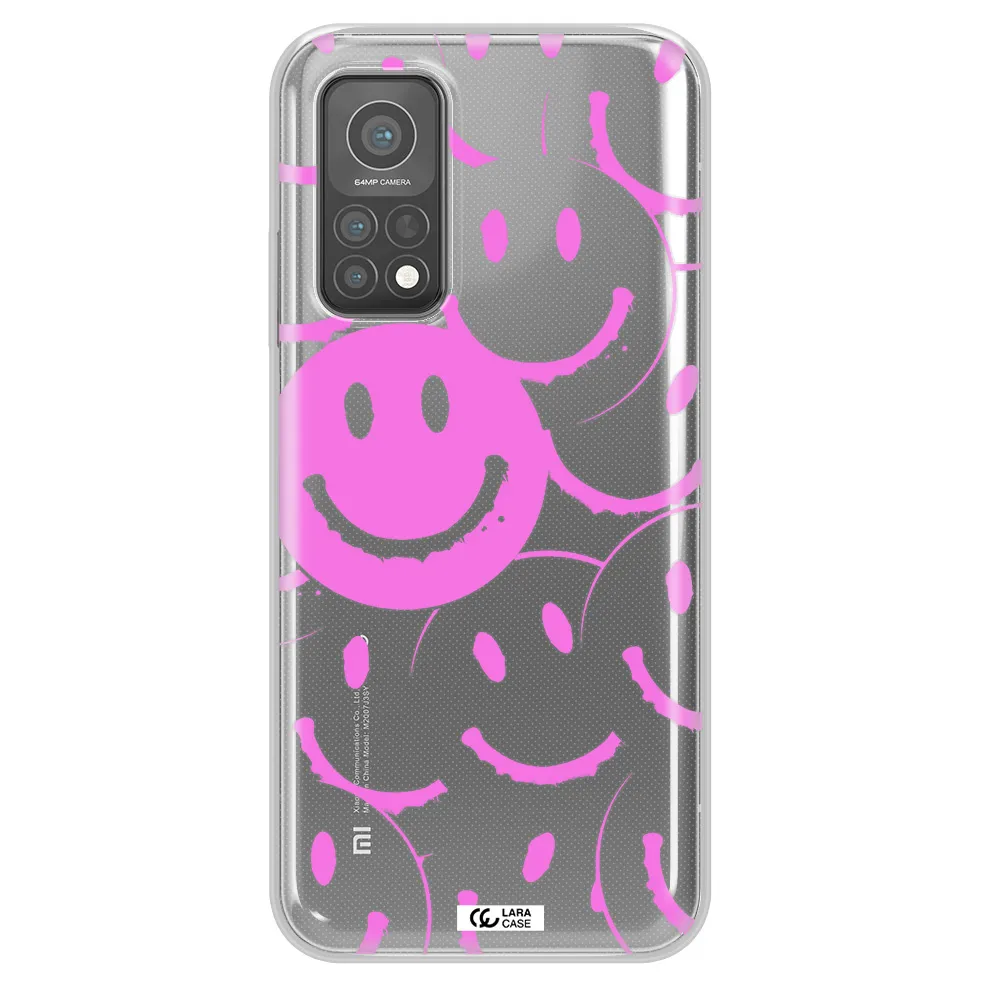 Smile Purple Xiaomi Mi 10 T Pro Clear TPU Case