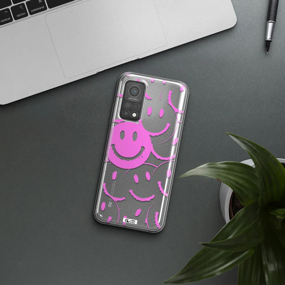 Smile Purple Xiaomi Mi 10 T Pro Clear TPU Case