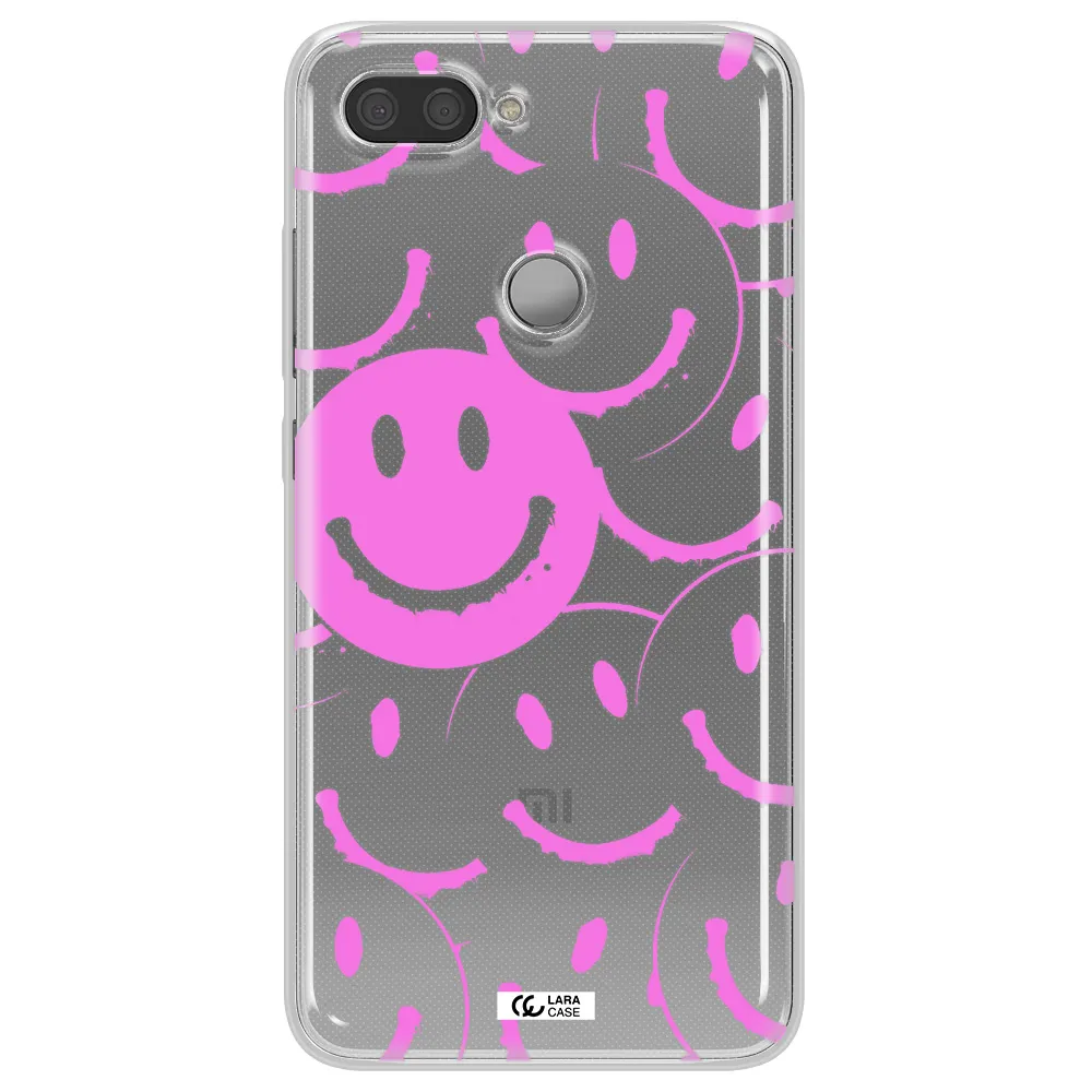 Smile Purple Xiaomi Mi 8 Lite Clear TPU Case