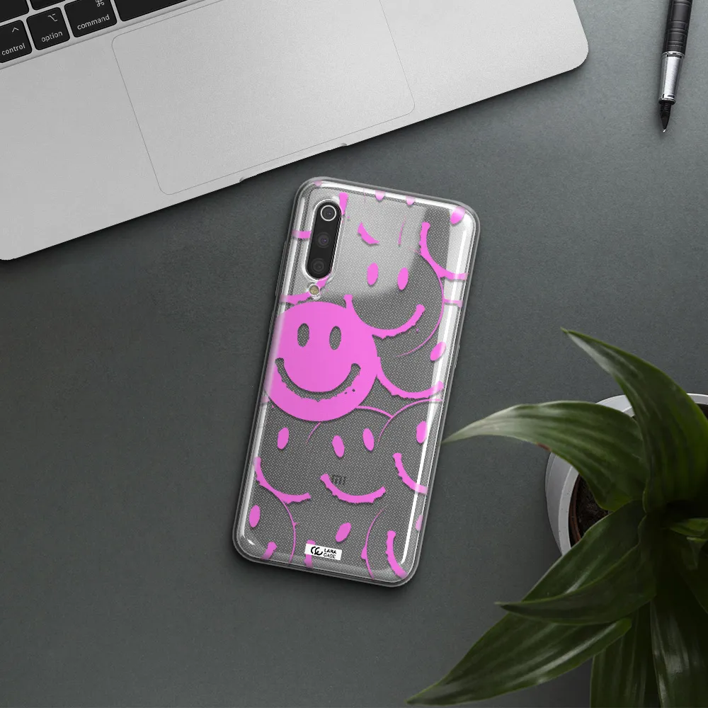 Smile Purple Xiaomi Mi 9 Clear TPU Case
