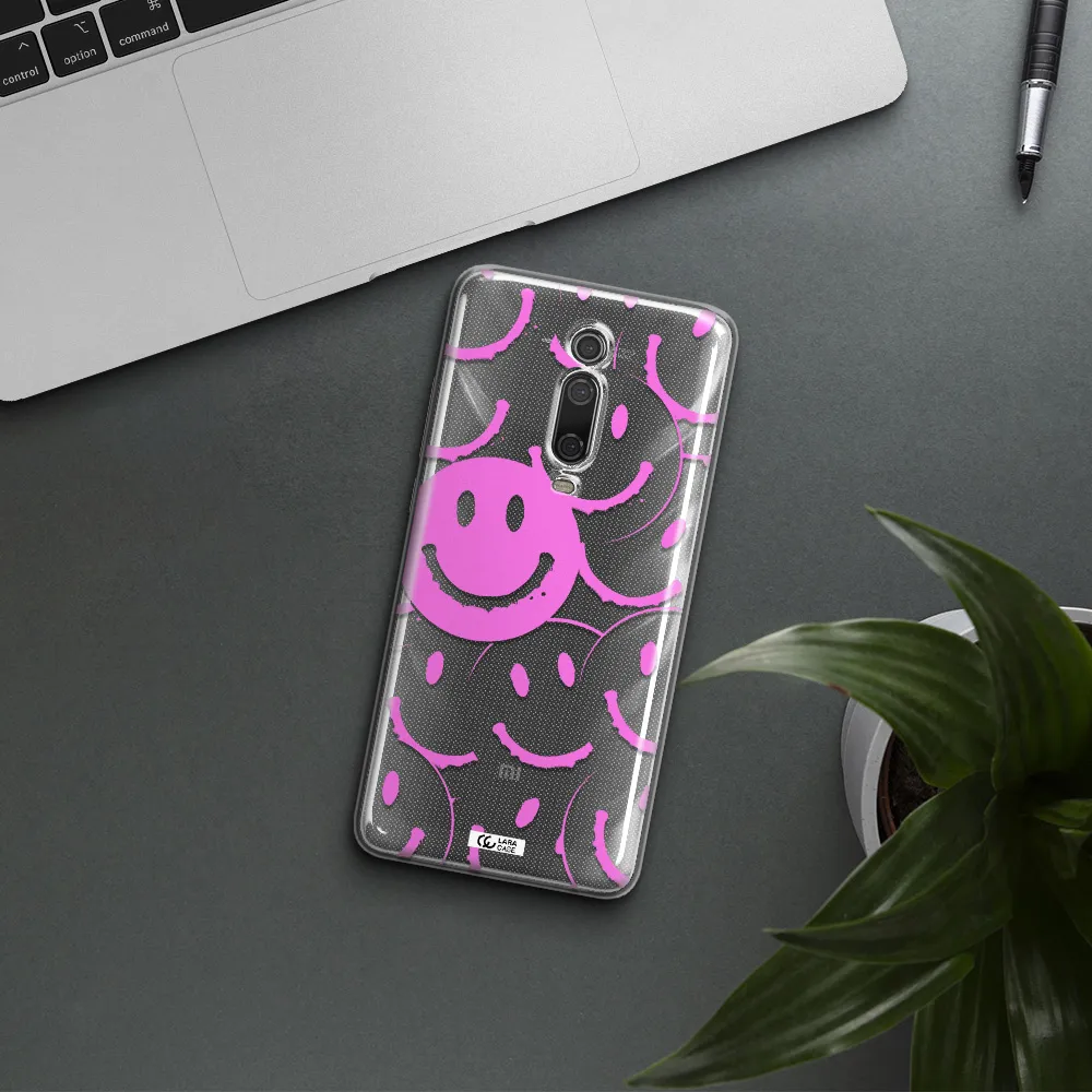 Smile Purple Xiaomi Mi 9T Clear TPU Case