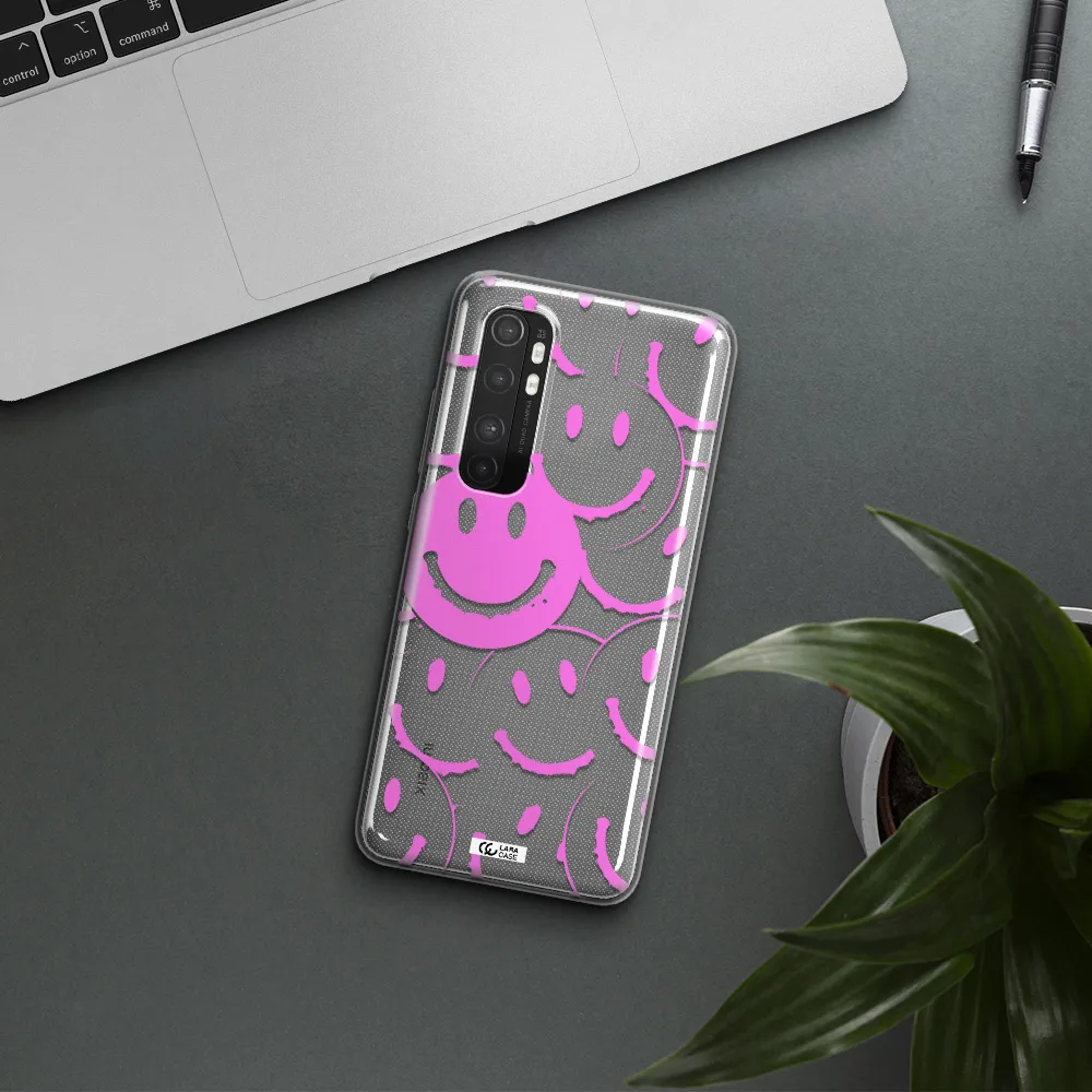 Smile Purple Xiaomi Mi Note 10 Lite Clear TPU Case