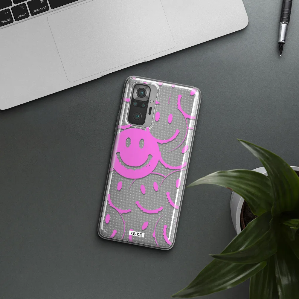 Smile Purple Xiaomi Note 10 Pro Clear TPU Case