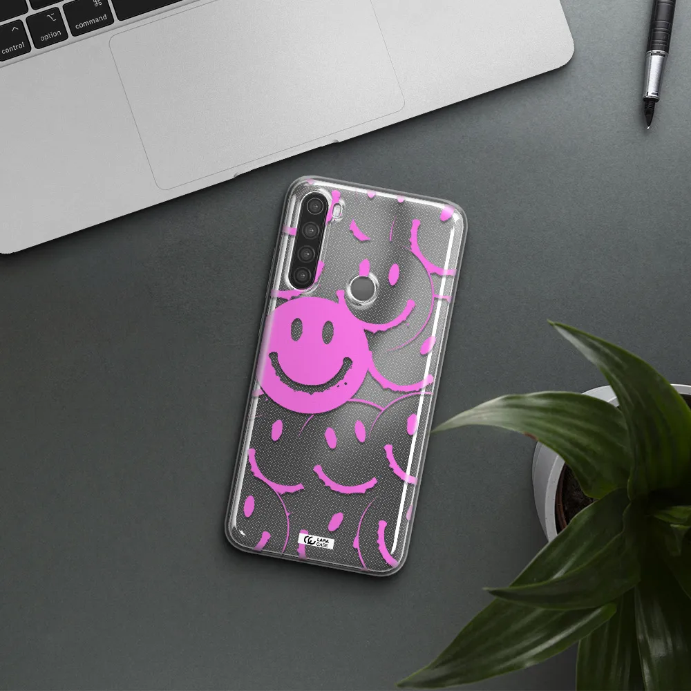 Smile Purple Xiaomi Note 8 Clear TPU Case