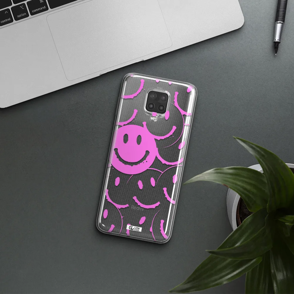 Smile Purple Xiaomi Note 9 Pro Clear TPU Case