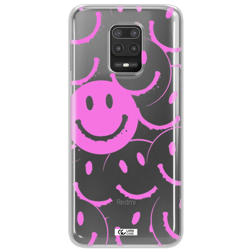Smile Purple Xiaomi Note 9S Clear TPU Case
