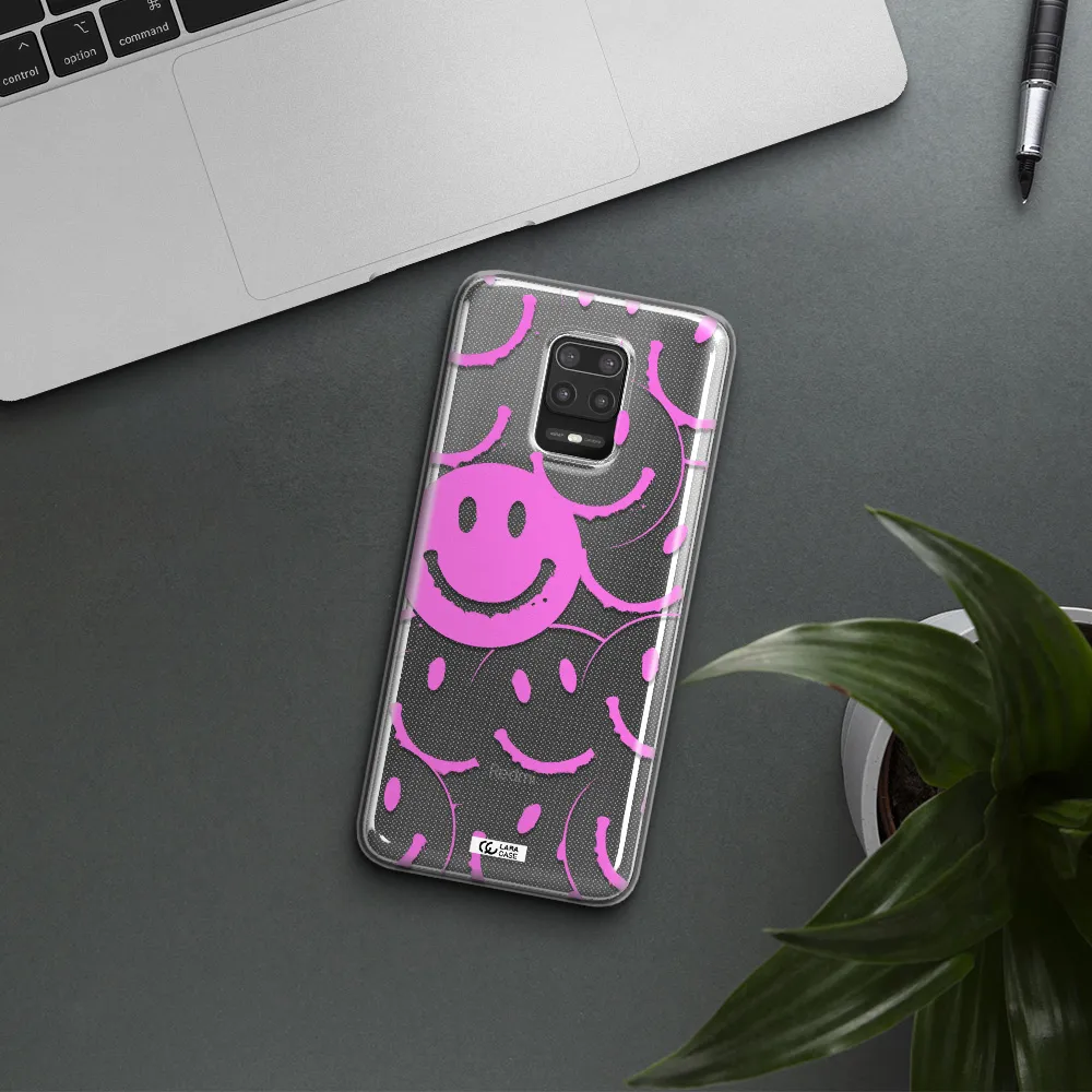 Smile Purple Xiaomi Note 9S Clear TPU Case
