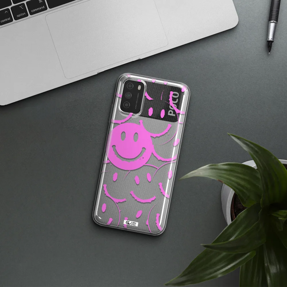 Smile Purple Xiaomi Poco M3 Clear TPU Case