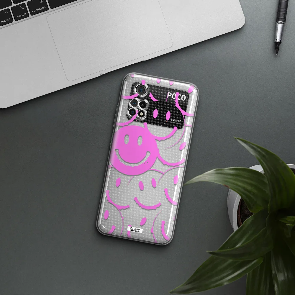 Smile Purple Xiaomi Poco M4 Pro 4G Clear Tpu Case