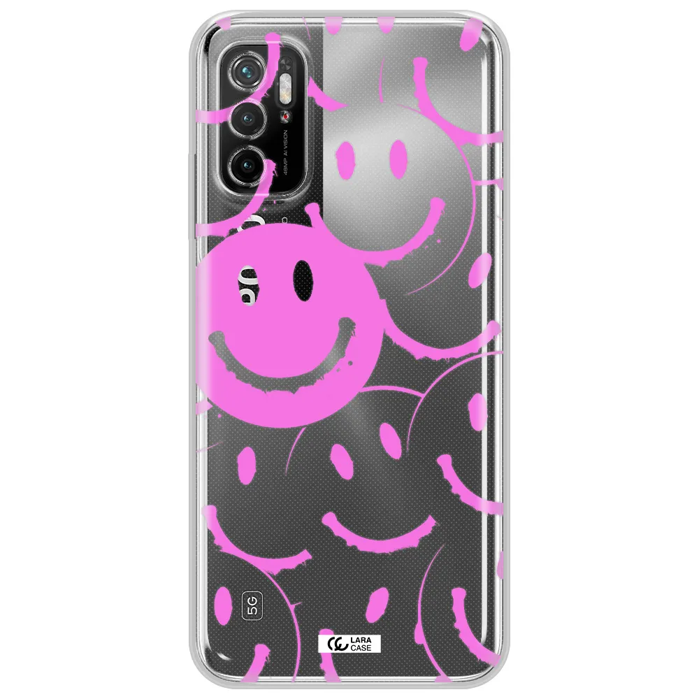 Smile Purple Xiaomi Poco M4 Pro 5G Clear Tpu Case