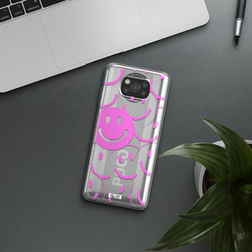Smile Purple Xiaomi Poco X3 Clear TPU Case