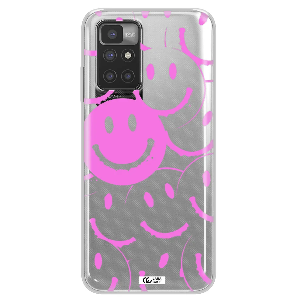 Smile Purple Xiaomi Redmi 10 Clear TPU Case